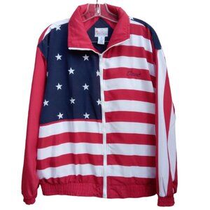 Active Horizon lightweight patriotic flag jacket sz M